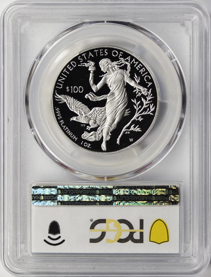 2016-W $100 Platinum Eagle Statue of Liberty PCGS PR69DCAM 1oz 9995 Fine FS - Image 2 of 4