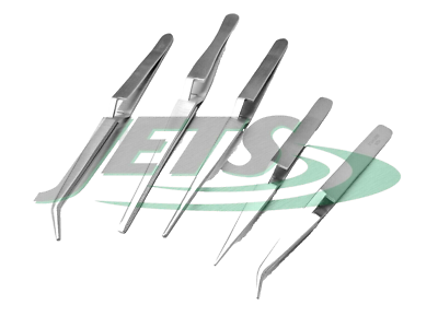 Plastic Tweezers 6.5 Blunt Tip Cross-Locking Tweezers - Reverse Action Self -Closing For Soldering & Jewelry Soldering Tweezers