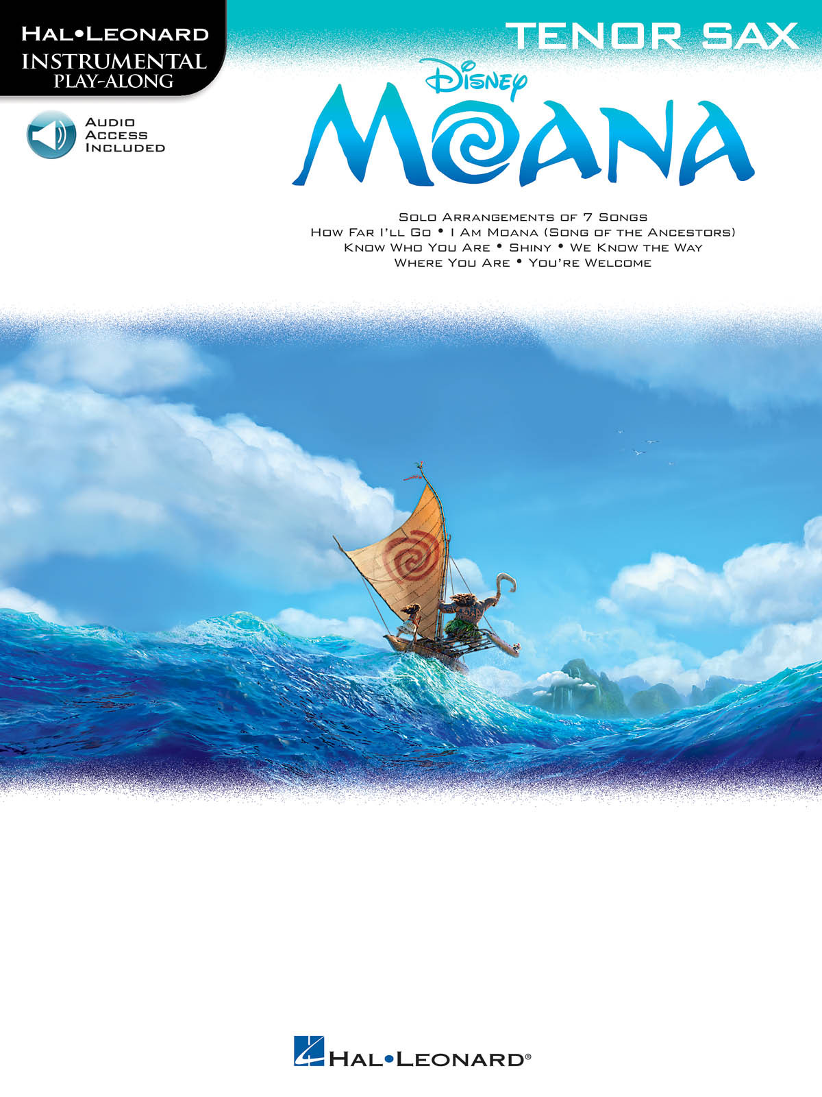 Moana Disney Movie Tenor Sax Solo Sheet Music Play-Along Song Book Online Audio
