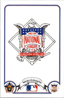 1987 Smokey Bear's Fire Prevention Team National League #15 National League Logo
