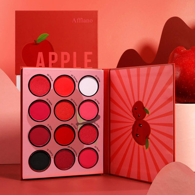 Red Eyeshadow Palette Makeup, Ultra Pigmented and Blending Bright Dark Hot True 