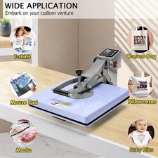 Heat Press Machine 15x15 in Digital Sublimation Printer Transfer for DIY T-shirt