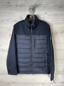 Nautica Navtech Veste Hommes Medium Navy matelassée Softshell Full Zip Active Stretch
