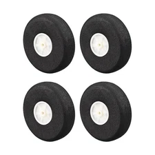 4PCS RC Airplane Wheels RC Airplane Aircraft Sponge Wheels 2.5" x 0.12"