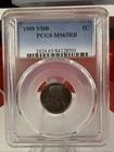 1909 VDB LINCOLN CENT WHEAT PENNY PCGS MS65RB