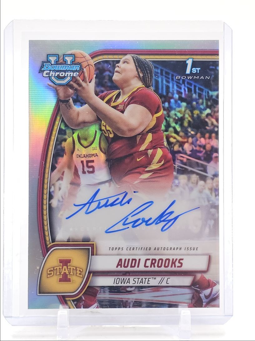 AUDI CROOKS 2024-25 BOWMAN U CHROME 1ST AUTOGRAPH REFRACTOR AUTO Q0757