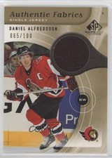 2005 SP Game Used Edition Authentic Fabrics Gold /100 Daniel Alfredsson HOF 0e1