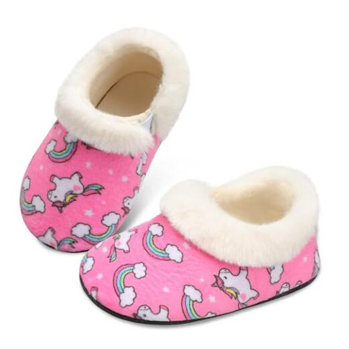 Toddler Slippers for Boys Girls Slip on Kids Baby 6.5-7.5 Toddler Pa Unirose
