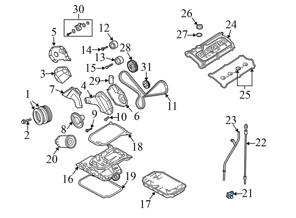 VW CC 2009-2012 - Enfriador de aceite del motor 028117021E Foto 4 de 4