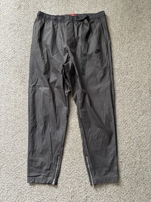 Nike Pants Mens Size XLT Gray NSW Air Max Airmax Woven Track Pants Belted Zip