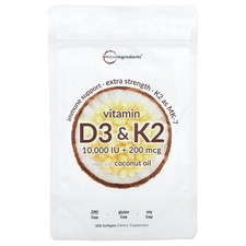 Vitamin D3  K2, 300 Softgels