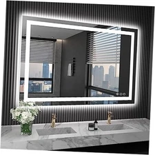  40X32 LED Bathroom Mirror with 32"L x 40"W Led Bathroom Mirror (3 Light Modes)