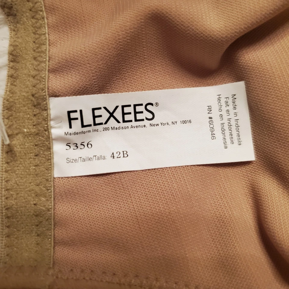 Sujetador de Colección Flexees Estilo 5356 Instantáneo Adelgado Modelador Corporal Firme UW Beige Tostado 42B Foto 2 de 4