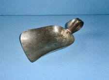 ANTIQUE FORGED TIN SUGAR FLOUR CANDY SCOOP THUMB REST HANDLE KITCHEN TOOL AAFA