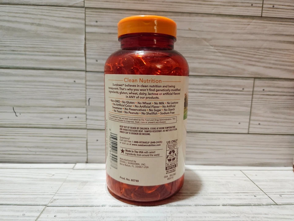 Sundown Omega 3-6-9 Lino Pescado Borraja Aceites Corazón Salud Circulatoria 200 ct 1/2026 Foto 3 de 3