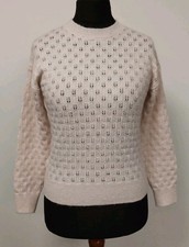 Mango Women's Baby Pink Knitted Jumper UK Size XS BNWT Autumn Winter Christmas