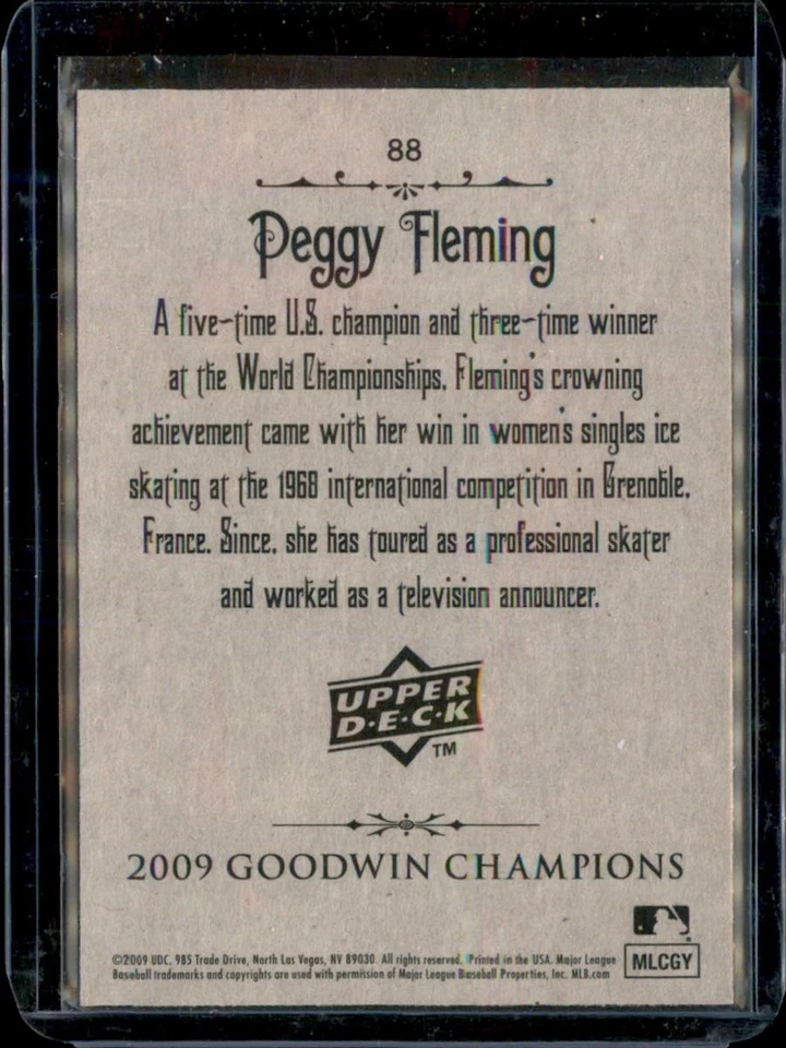 2009 Upper Deck 2009 Goodwin Champions #88 Peggy Fleming Auto/ Signed IP - Image 2 of 2