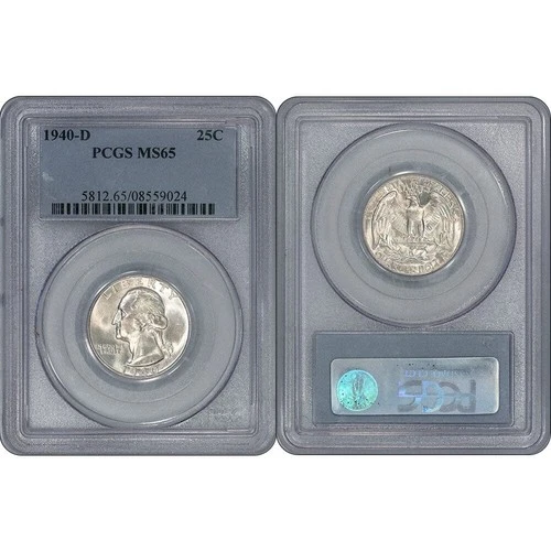 1940-D Washington Quarter - PCGS MS 65 - Gem Brilliant Uncirculated
