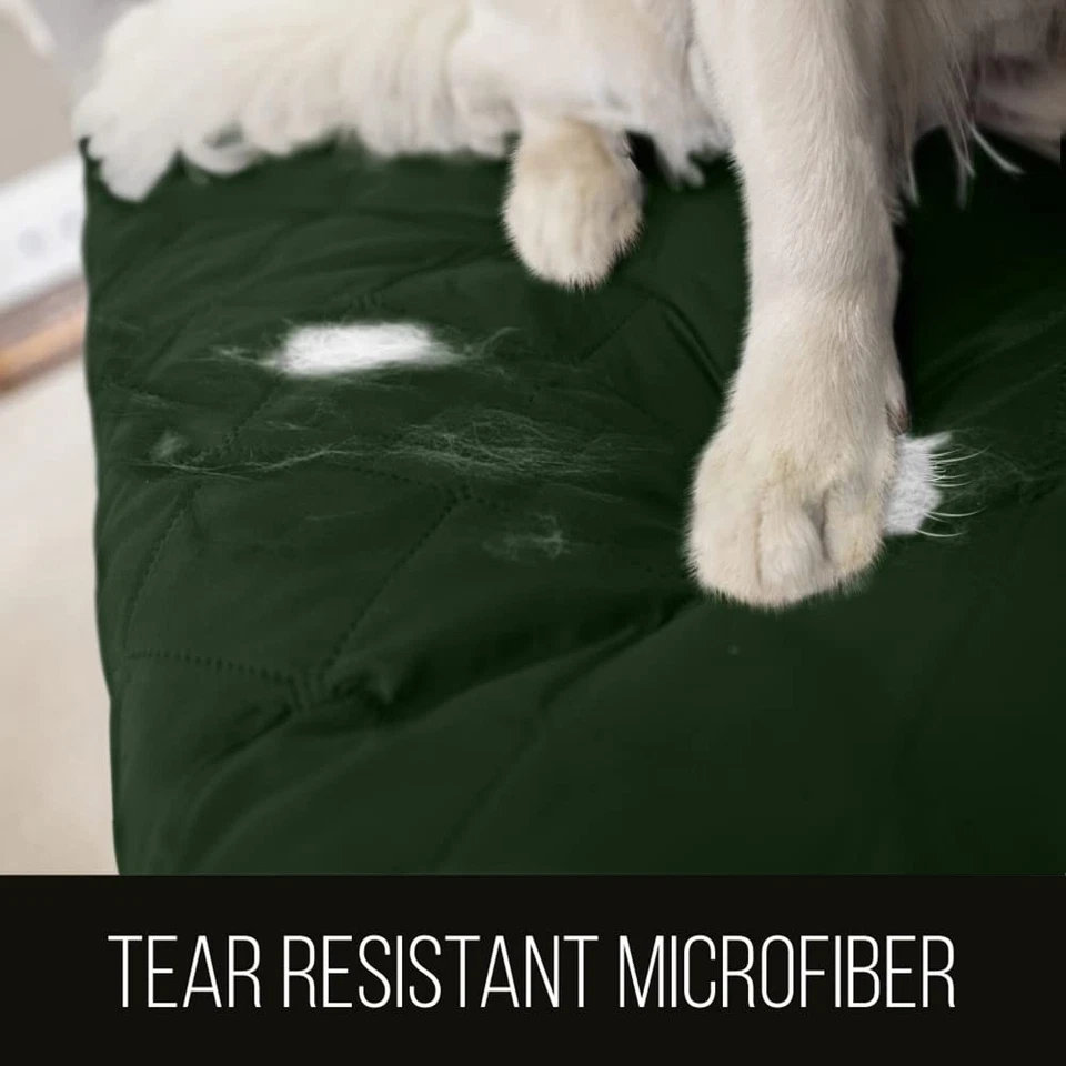 Sofa Shield Reversible Couch Slipcover 70in Pet & Stain Resistant Green - Image 3 of 4