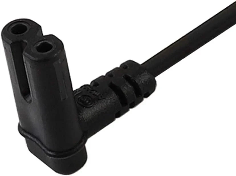 TV Power Cord,6-Feet US 2 Prong to IEC 320 C7(Figure 8) Right 6Feet, Black  - Image 3 of 4