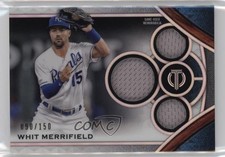 2021 Topps Tribute Tribute Triple Relics 90/150 Whit Merrifield #TTR-WM 0dd0