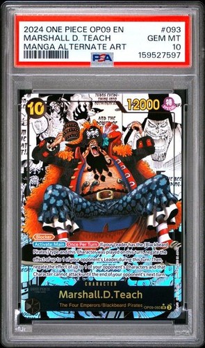 Marshall.D.Teach (Manga) graded PSA 10 for sale on eBay