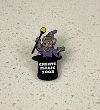 Vintage 2008 Chuck E Cheese Create Magic Pin for Employees Rare