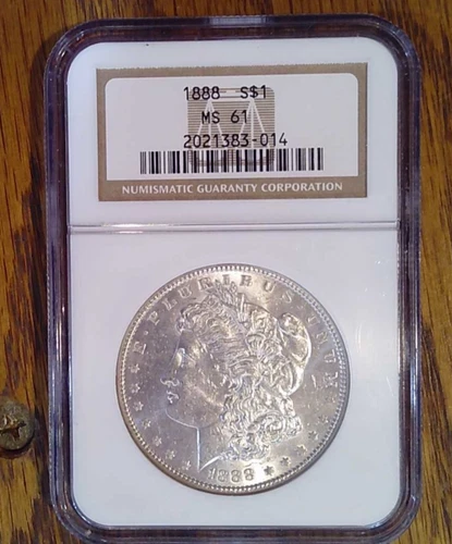 1888-P Morgan Silver Dollar NGC MS61 (014)
