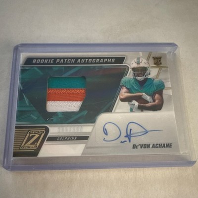 2023 Panini Zenith Rookie Patch Autograph #209 De'Von Achane Miami Dolphins /299