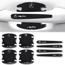 8PCS For Acura Carbon Fiber Car Door Handle Bowl Film Protector Accessories