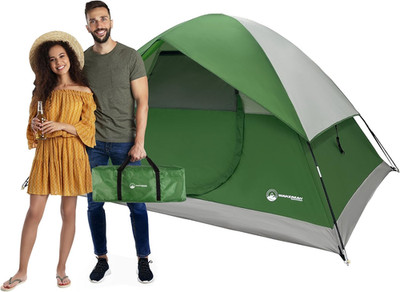4 Person Camping Tent with Rainfly and Carrying Bag - Easy Pop up Family Tents f