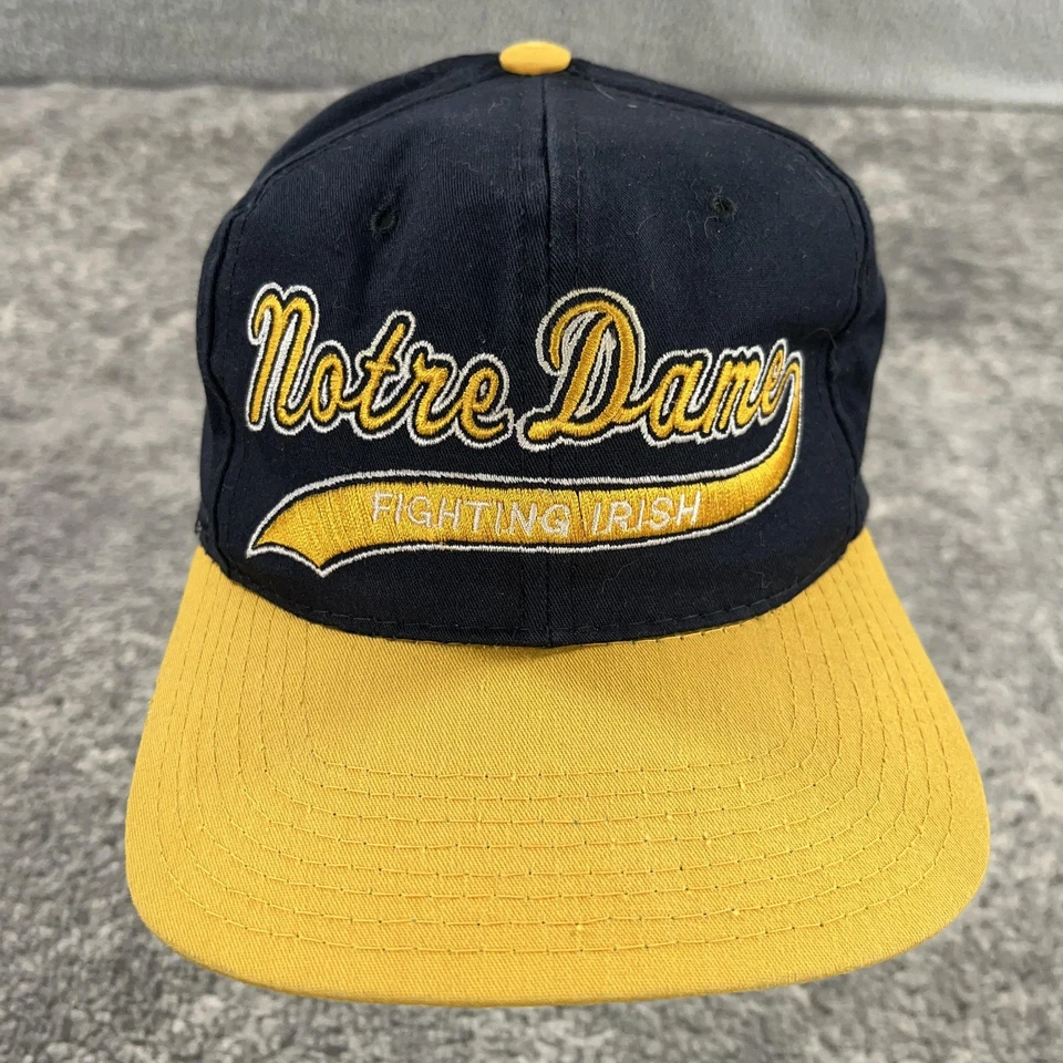 Boné masculino vintage Notre Dame luta irlandês Snap Back NCAA futebol iniciante anos 90 - Imagem 2 de 4