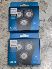 Lot of 2 Packs 6 Pieces Genuine Philips Norelco SH30 Replacement Shaving Heads