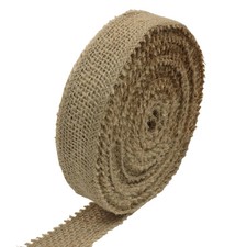 1 Inch Wide Natural Burlap Fabric Roll 10 Yards Jute Ribbon Rustic Wedding