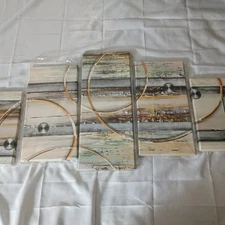 AWLXPHY Decor Abstract Wall Art Blue for Living Room Decoration 5 Pieces Retro T