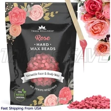 340g / 0.75lb Rose Hard Wax Beads Versatile Face & Body Wax for Hair Removal