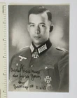 WW2 GERMAN KNIGHTS CROSS RECIPIENT HANS JOACHIM LOSER SIGNED PHOTO AUTOGRAPH