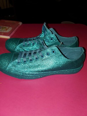 green glitter converse shoes