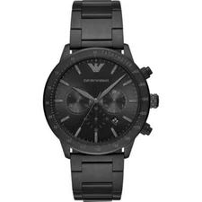 EMPORIO ARMANI AR 11242 Mario Chronograph Quartz Black Dial Men's Watch