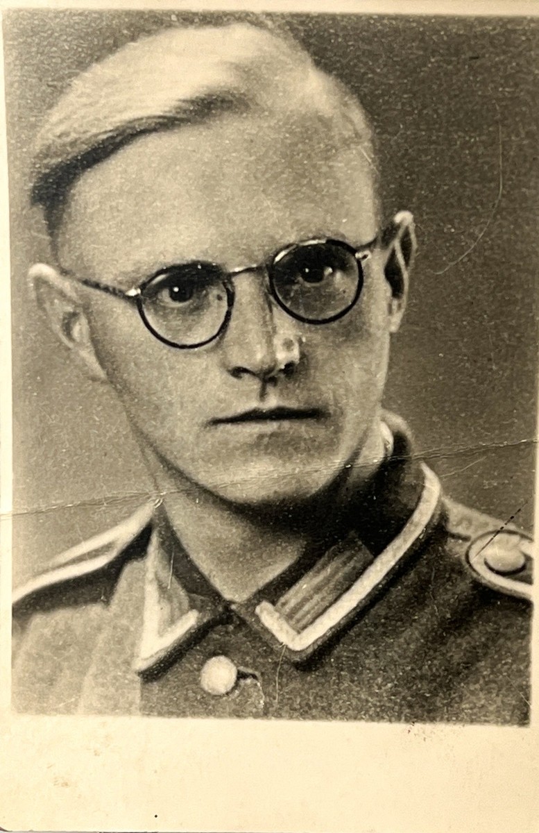 WW2 Portrait RPPC Photo Blonde German Wehrmacht Glasses | eBay