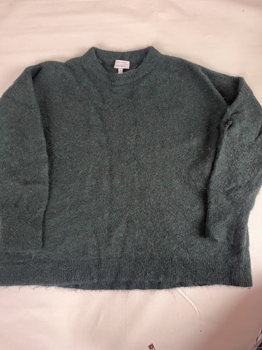 Stockholm Atelier & Other Stories Green Alpaca Wool Blend Sweater Pullover Sz L - Picture 2 of 7