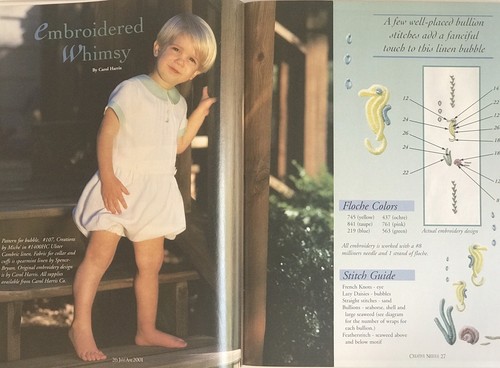 Creative Needle Back Issue Magazine July August 2001 100th Issue Smocking - Picture 5 of 10