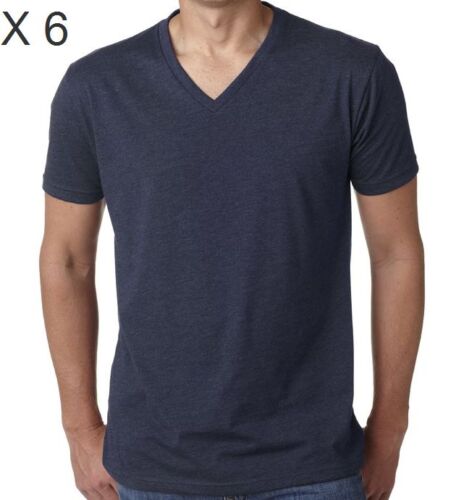 3-6 Pack Lots Men's Plain Slim Fit Plain V-Neck T-Shirts Muscle Tee Short Sleeve - Picture 12 of 13
