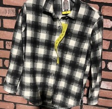 Eddie Bauer Micro Fleece Shirt Plaid Outdoor Button Up Womens NWT Small