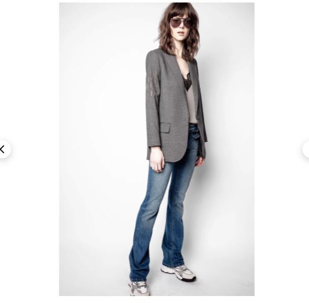 zadig&voltaire レースブラウス Zadig & Voltaire Reglis Womens Gray Snakeskin Print Cashmere
