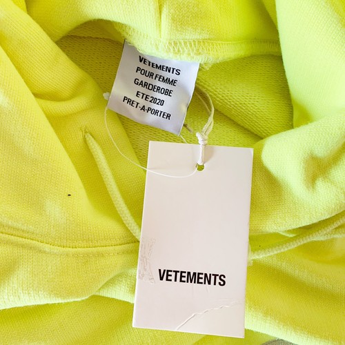 Vetements Currency Hoodie In Fluo Yellow Sz M - 第 7/7 張圖片