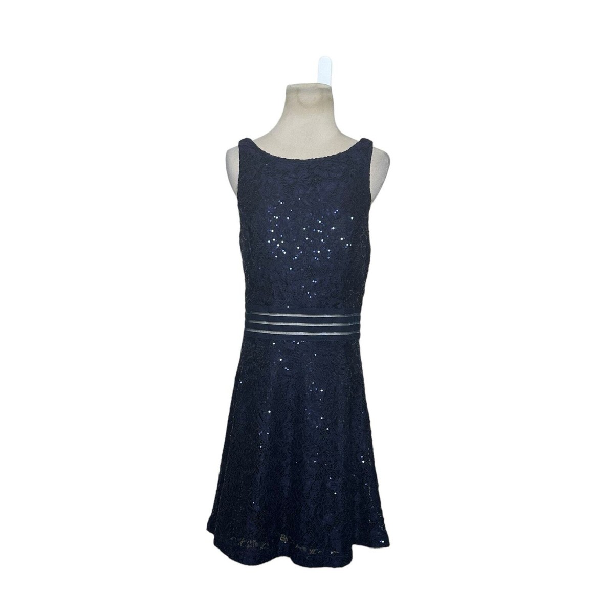 Speechless blue sequin fit and flare party dress size junior 15