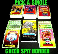 2018 Garbage Pail Kids We Hate the 80's "PICK-A-SINGLE" GREEN SPIT Sticker Card