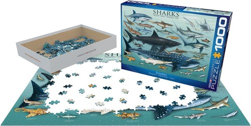 Sharks 1000 Piece Jigsaw Puzzle Eurographics New - Picture 3 of 3
