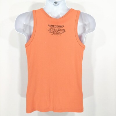 y2k❤️ Harley Davidson ラメ イーグルロゴ アシメタンクトップ Vtg Y2k Harley Davidson Women's Bedazzled Orange Tank Top Eagle